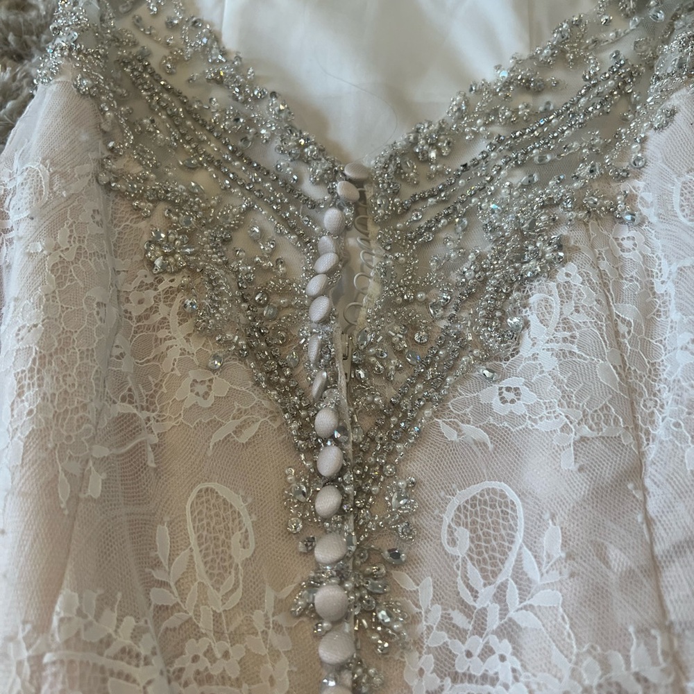 Lace blush wedding gown - Picture 4 of 6